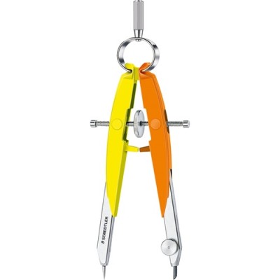 Körző Staedtler Mars Comfort 556 Neon 3 precíziós geometriai sárga/narancs pótheggyel