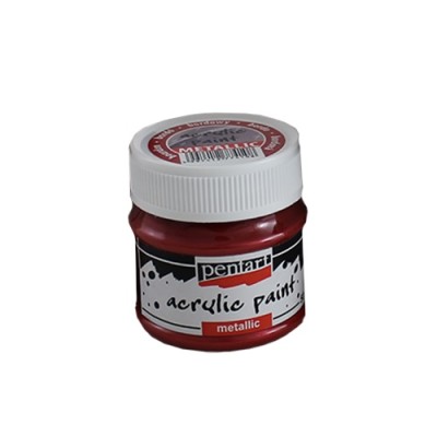 Kreatív akrilfesték Pentart metál 50 ml bordó