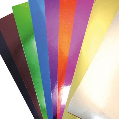 Kreatív kartonpapír Clairefontaine aluminium 25x35 cm 255g vegyes 10 ív/csomag