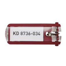Kulcstartó klip Durable piros 6 db/csomag