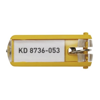 Kulcstartó klip Durable sárga 6 db/csomag