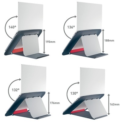 Laptop állvány Cosy Ergo 13"-17" laptophoz  bársony szürke