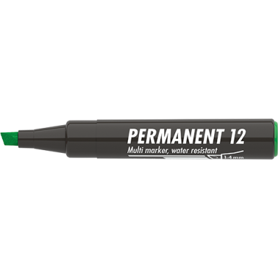 Marker Permanent 12 vágott zöld