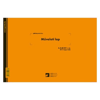 Műveleti lap 50x3 lapos tömb A/4 fekvő