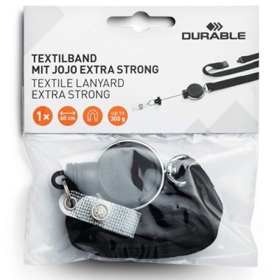 Névtáblatartó szalag Durable textil kihúzható tartóval