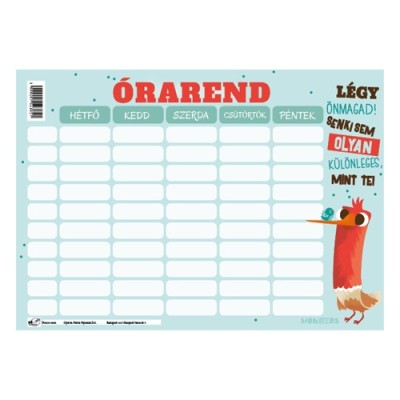 Órarend pd 165x117 mm Monsters 2024
