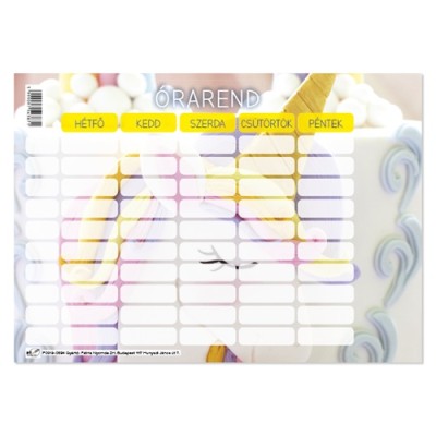 Órarend pd 165x117 mm School United