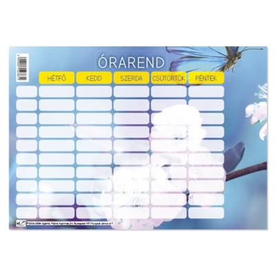 Órarend pd 165x117 mm School United
