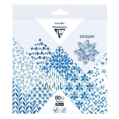 Origami Clairefontaine 15x15 cm 60 lap Shibori virágminta