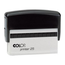 Colop Szövegbélyegző Printer 25 fekete ház kék párnával 15x75 mm