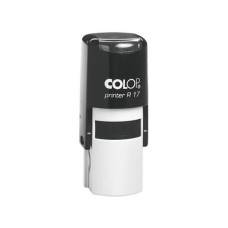 Colop Szövegbélyegző Printer R 17 fekete ház kék párnával  kör lenyomattal 17 mm