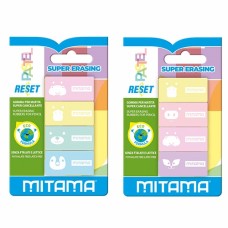 Radír Mitama PASTEL színes 6 db-os klt.