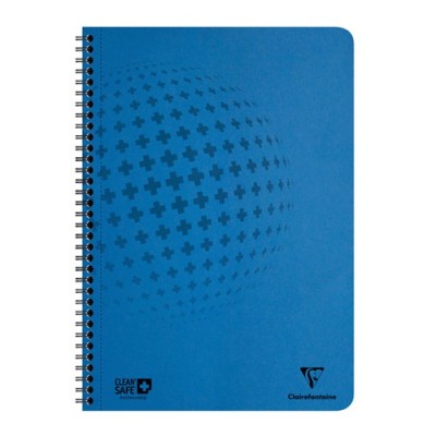 Spirálfüzet Clairefontaine Clean`Safe A/4 60 lapos kockás antimikrobiális