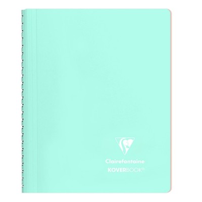 Spirálfüzet Clairefontaine Koverbook Blush A/5 80 lapos PP borítású vonalas menta