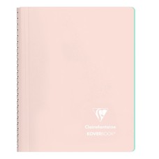 Spirálfüzet Clairefontaine Koverbook Blush A/5 80 lapos PP borítású vonalas púderrózsaszín