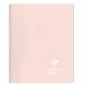 Spirálfüzet Clairefontaine Koverbook Blush A/5 80 lapos PP borítású vonalas púderrózsaszín