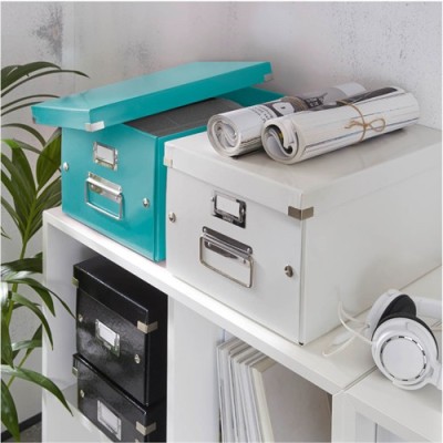 Tárolódoboz karton Esselte CLICK&STORE A/4 jégkék