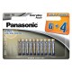 Tartós elem Panasonic AAA micro 1.5V alkáli 10 db-os