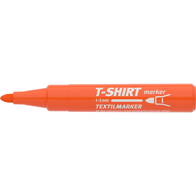 Textilmarker Ico T-Shirt fluó narancssárga