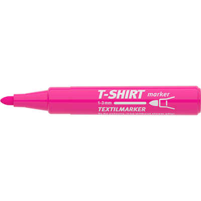 Textilmarker Ico T-Shirt fluó rózsaszín