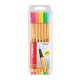Tűfilc Stabilo Point 88 0,4 mm neon 6 darabos klt.