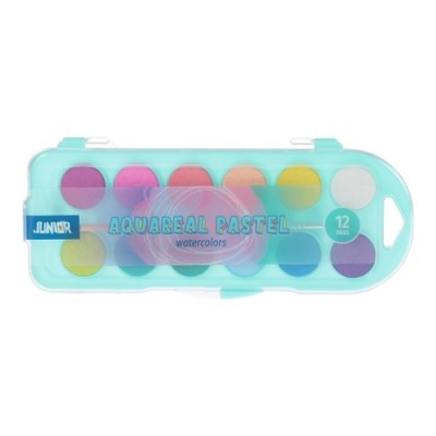 Vízfesték Junior AquaReal pasztell, 12 darabos